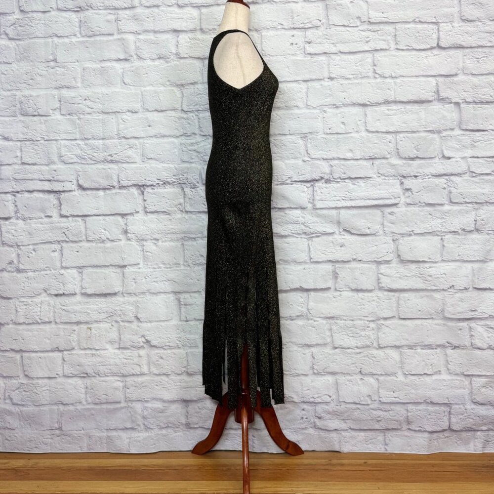 Rails Kaia Black & Metallic Gold Knit Bodycon Dress - Picture 3 of 6